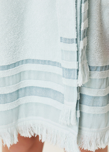 Peignoir de luxe en tissu éponge pour homme, 100 % coton à fibres longues, idéal pour hôtels/spas, vêtement de nuit - Product Image 3