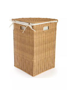 Handmade Vietnam Rattan <b>Laundry</b> Cabinet OEM ODM Natural Woven <b>Seagrass</b> Storage Hamper Decorative Rustic Home Decor Organizer - Product Image 6
