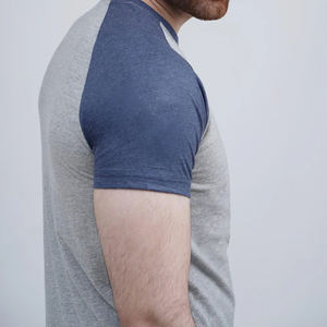 Camiseta Clásica de Manga Corta y Cuello Redondo para Hombre, Talla Grande, 100% Algodón, Transpirable, Ecológica, Corte Raglán - Product Image 4