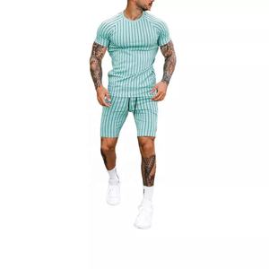 Survêtement rayé pour homme, ensembles de jogging personnalisés, ensemble court d'été pour homme, nouvelle collection 2022 - Product Image 6