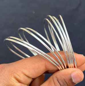 925 Silver 8 Of <b>Set</b> Polished Chunky Wide Band Minimalist Vintage Bahamian Stackable <b>Bracelet</b> Women Fashion Jewelry Wholesale - Product Image 6