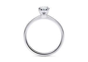 Anillo de compromiso solitario de diamante cultivado en laboratorio de corte ovalado de 1 quilate, joyería ética única chapada en rodio para mujer, joyería de boda - Product Image 3