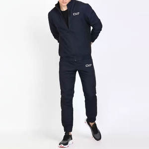 Logotipo personalizado Entrenamiento Gimnasio 100% Algodón Chándales 2 Piezas Conjuntos Alta Calidad A Granel Jogger Hombres Chándal Set - Product Image 3