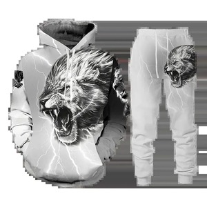 ชุด2ชิ้นเสื้อวอร์มเข้ารูปสำหรับผู้ชายชุด2023โอเวอร์โค้ทกางเกงผ้าฝ้ายชุดวอร์มเข้ารูปสำหรับฤดูหนาว - Product Image 4