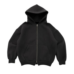 Sudadera con capucha con cremallera personalizada OEM ligera con forro polar de poliéster/algodón para la temporada de invierno, comodidad de viaje diario en capas - Product Image 2