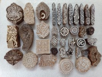 Blocs d'impression en bois sculptés et gravés sur mesure pour la décoration intérieure et la revente - Style imitation antique écologique
