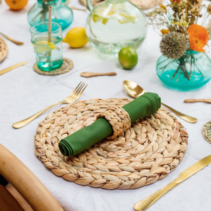 Vietnam gros rotin tissé décorer rond de serviette pour le dîner Table mariage ronds de serviette en gros couleur personnalisée - Product Image 2