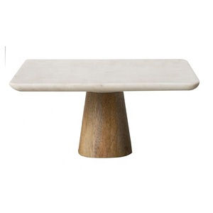 Vente en gros de présentoir à gâteau de luxe en métal marbré de haute qualité, meilleur article décoratif pour la maison de mariage, nouveau design 2025 pour le dessert - Product Image 2