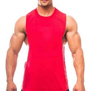 Men's <b>Muscle</b> Sleeveless Fitness Workout <b>Vest</b> Summer Cotton Gym Tank Tops Stringer for Bodybuilding Mesh Material - Product Image 5