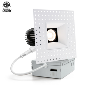 Đèn chiếu sáng âm trần hình vuông không viền 4 inch, hoàn thiện màu trắng, đèn LED âm trần có thể điều chỉnh độ sáng 12W=120W - Product Image 4