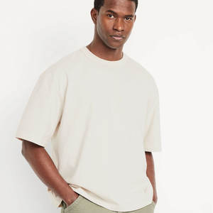 Camiseta de alta calidad Drop Shoulder 100% Camisetas de algodón para hombres Logotipo personalizado Camisetas sueltas de algodón para hombres - Product Image 2