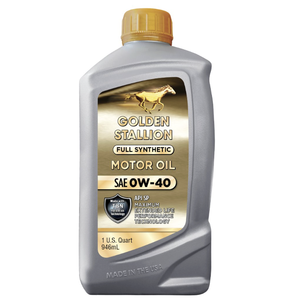 Huile moteur synthétique anti-usure Golden Stallion SAE 0W-40, lubrifiant automobile, lot de 6, 1 litre - Product Image 1
