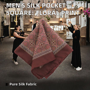 Foulard carré en coton 100% - Bandana marron - Élégant - Pour hommes et femmes - Couvre-chef durable et respirant - Quatre - Product Image 2