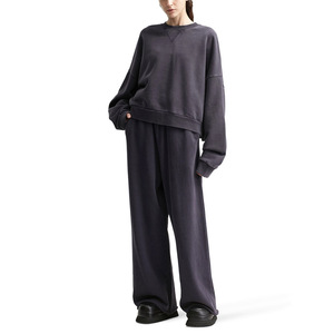 Sudadera con capucha de invierno personalizada para mujer Tech Fleece Cotton Impresión digital Streetwear Sudadera de cuello redondo de gran tamaño Crystal Heavy Blank - Product Image 4