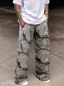 กางเกงวอร์มลำลองลายพรางพิมพ์โลโก้ตามสั่ง สำหรับล่าสัตว์ ตั้งแคมป์ เดินป่า ผ้าฝ้าย 100% เอวยางยืด สำหรับผู้ชาย - Product Image 3