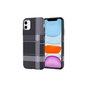 Coque Netzy SAFA Nekst aspect fibre de carbone pour iPhone 11 compatible MagSafe - Gris-noir avec style Ins et finition givrée spéciale - Product Image 1