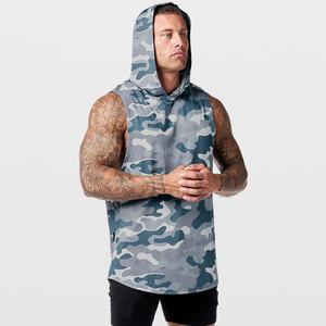 เสื้อกล้ามมีฮู้ดกล้ามเนื้อแข็งแรงแขนกุดสำหรับผู้ชายสำหรับใส่ออกกำลังกายฟิตเนสและเทรนนิ่ง - Product Image 2