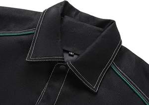 แจ็กเก็ตผ้าใบผ้าฝ้ายทรงหลวมของผู้ชายรุ่นบล็อกสีขนาดใหญ่สำหรับฤดูใบไม้ผลิ - Product Image 5