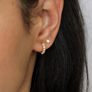 Boucles d'oreilles originales en argent 925 véritable, bijoux de haute qualité, opale, simples et élégantes, à prix bas - Product Image 2
