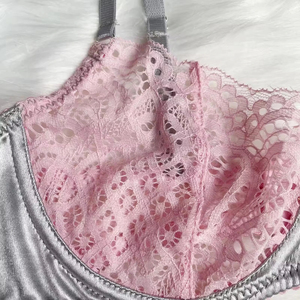 Sexy Women Floral Mesh <b>Push</b>-<b>Up</b> Breathable Lace Bra Panty Set Elegant Sheer Lingerie Two Piece Intimate Underwear Comfort Fit - Product Image 5