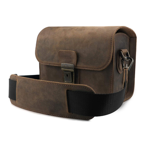 2024 bolsos de mensajero de cuero PU Vintage Unisex XL botón bordado logotipo personalizado 100% cuero genuino de vaca elegante cerradura al por mayor - Product Image 2