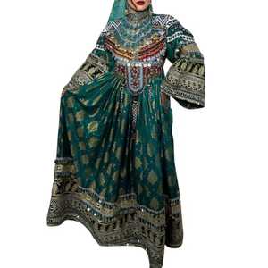 Velours en dentelle moderne bas quantité minimale de commande de couleur bleue avec design plaqué or Robe traditionnelle au genou Fournisseur direct d'usine - Product Image 1