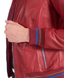 Blouson aviateur en cuir d'agneau véritable pour femmes Blouson aviateur en cuir d'agneau élégant à capuche en cuir d'agneau pour femmes - Product Image 6