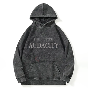 Sweat-shirt à capuche unisexe surdimensionné vintage streetwear en coton 100% avec poches, vente en gros d'usine, personnalisable, imprimé numériquement - Product Image 1