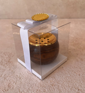 Bougie artisanale de luxe en bois d'agar naturel, écologique, durable, avec impression en relief, pour Noël, religieuse, en gros - Product Image 2