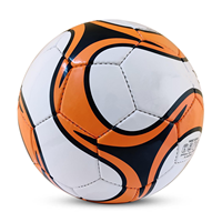 Ballon de football d'entraînement PU taille 5 en couleur orange 32 panneaux cousus à la main