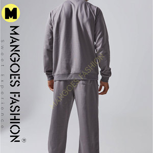 Men's Winter Printed <b>Polyester</b>/Cotton Tracksuit Custom Jogging Suits Breathable Casual Two Piece Set Hooded Drawstring Closure - Product Image 3