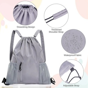 Sac à dos unisexe de grande capacité étanche avec cordon de serrage Sac à dos de cyclisme en plein air Sac à dos d'école de loisirs et de sport à la mode - Product Image 5