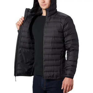 Veste en duvet personnalisée légère hiver hommes chaud à capuche veste en duvet de canard fermeture éclair veste en duvet manteau - Product Image 2