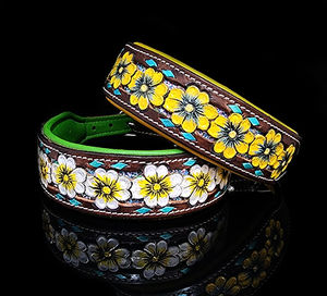 Vente en gros de collier de chien en cuir occidental Meilleur collier de chien indien en cuir repoussé de vache pour animaux de compagnie - Product Image 6