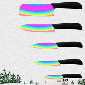 Cuchillo de Chef con Hoja de Cerámica y Mango de Plástico con Diseño Floral para Acampar al Aire Libre, Envío Gratis, Suministro de Fábrica - Product Image 1