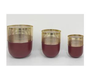 Maceta y maceta de metal ecológica con detalles sutiles y forma contemporánea para hogares modernos - Product Image 1