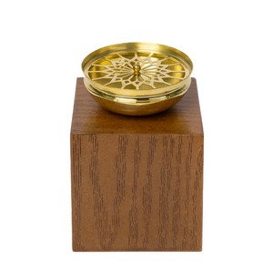 Meilleures ventes Brûleur d'encens moderne en bois et métal avec incrustation à carreaux Décoration d'intérieur de luxe Ensemble cadeau pour la décoration du Ramadan du Moyen-Orient et du Golfe - Product Image 1