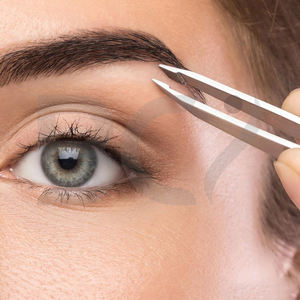 Punta inclinada recubierta de diamante Uso de la más alta calidad en salón para belleza personal Pinzas multifuncionales de acero inoxidable para cejas - Product Image 6