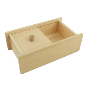 LT038 Eco-Friendly Montessori Wooden Square Educational Toy <b>Box</b> with Sliding Lid Customizable <b>for</b> <b>Kids</b> by Crescent <b>Crafts</b> - Product Image 3