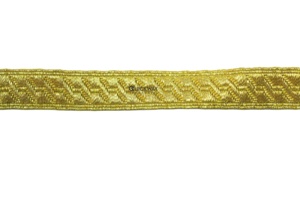 ริบบิ้นแต่งเครื่องแบบพิธีการ ลายเรขาคณิตสีทอง แต่งขอบด้วยลูกไม้สไตล์กองทัพเรือ ด้ายโลหะปักลาย - Product Image 3