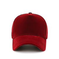 Casquette de baseball vintage en velours uni, réglable, 6 panneaux, décontractée, unisexe, pour le sport