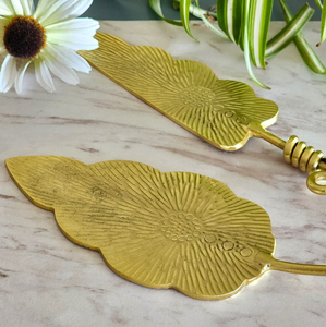 Lujoso Servidor de pastel con mango trenzado chapado en oro Nuevo estilo en el servidor de la mejor calidad para la función de Evento de boda en precio al por mayor - Product Image 2