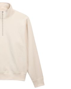 Sweat-shirt à col montant en molleton pour homme, décontracté, chaud, en coton mélangé, manches longues, uni, fermeture éclair, OEM personnalisé en gros - Product Image 3