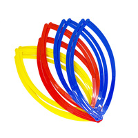 Juego de 6 Anillos de Agilidad Plegables de Plástico, 49.5 cm de Diámetro, Ligeros, Impermeables, Multifuncionales, para Entrenamiento de Fútbol y Baloncesto