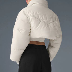 OEM <b>Women's</b> Regular Puffer <b>Jacket</b> Hooded Quilted Short Padded Coat Knitted <b>Waterproof</b> Breathable <b>Lightweight</b> Winter Warm Outwear - Product Image 3