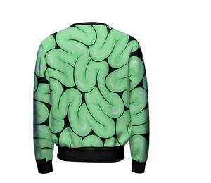 Venta al por mayor de los hombres Puffer Pullover Sudaderas Poliéster Cuello redondo Color sólido Temporada de invierno Teñido liso con técnica de sublimación - Product Image 5