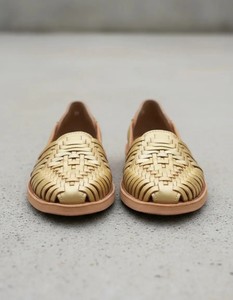 Mocassins plats en cuir tressé pour femmes, à enfiler, chaussures décontractées pour l'extérieur. - Product Image 6