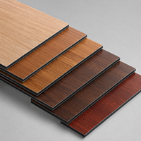 Panneau composite aluminium-plastique (ACP) finition grain de bois, prix usine, 4x8, pour façade de bâtiment commercial