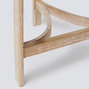 Chaise de bar moderne en teck avec siège et dossier rembourrés pour hôtel, salle à manger, salon - Product Image 5