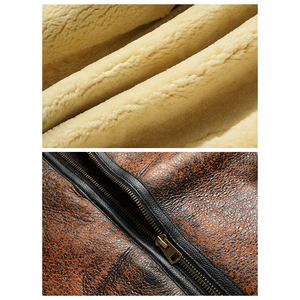 High Demand <b>Men's</b> Customizable Factory Embroidered <b>Sheepskin</b> G1 Leather <b>Jacket</b> for <b>men</b> Coat Plain Dyed - Product Image 4